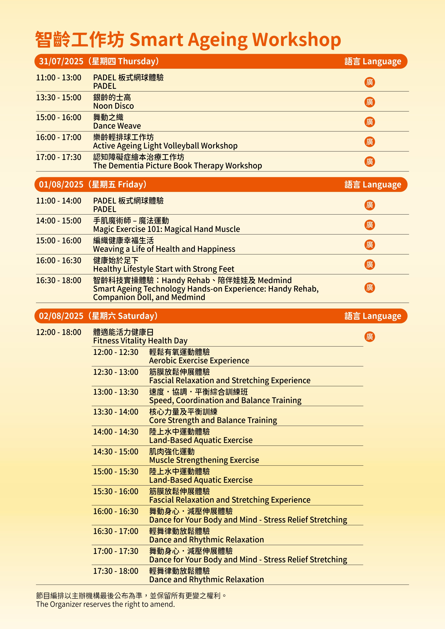 Smart Ageing Workshop